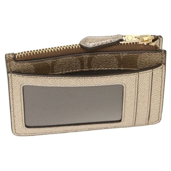 SKINNY ID CASE IN SIGNATURE COATED CANVAS F16107 - Picture 4 of 8